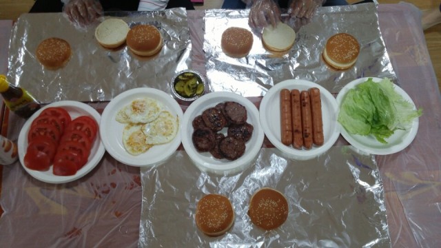 햄버거 만들었어요~