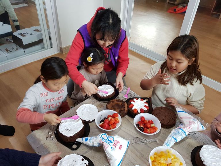 도성아이들과 함께하는 케잌만들기